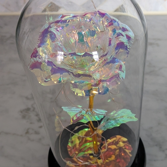 Lighted Rose In Glass Case - Picture 3 of 7